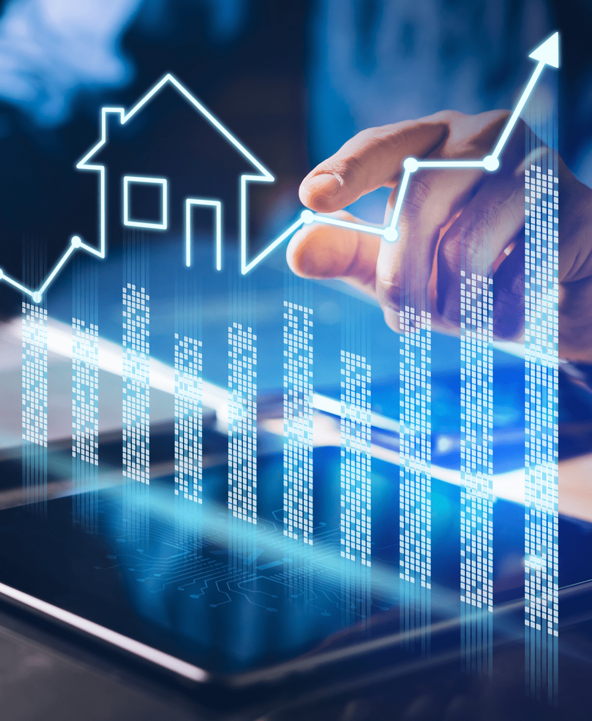 Digital real estate growth chart